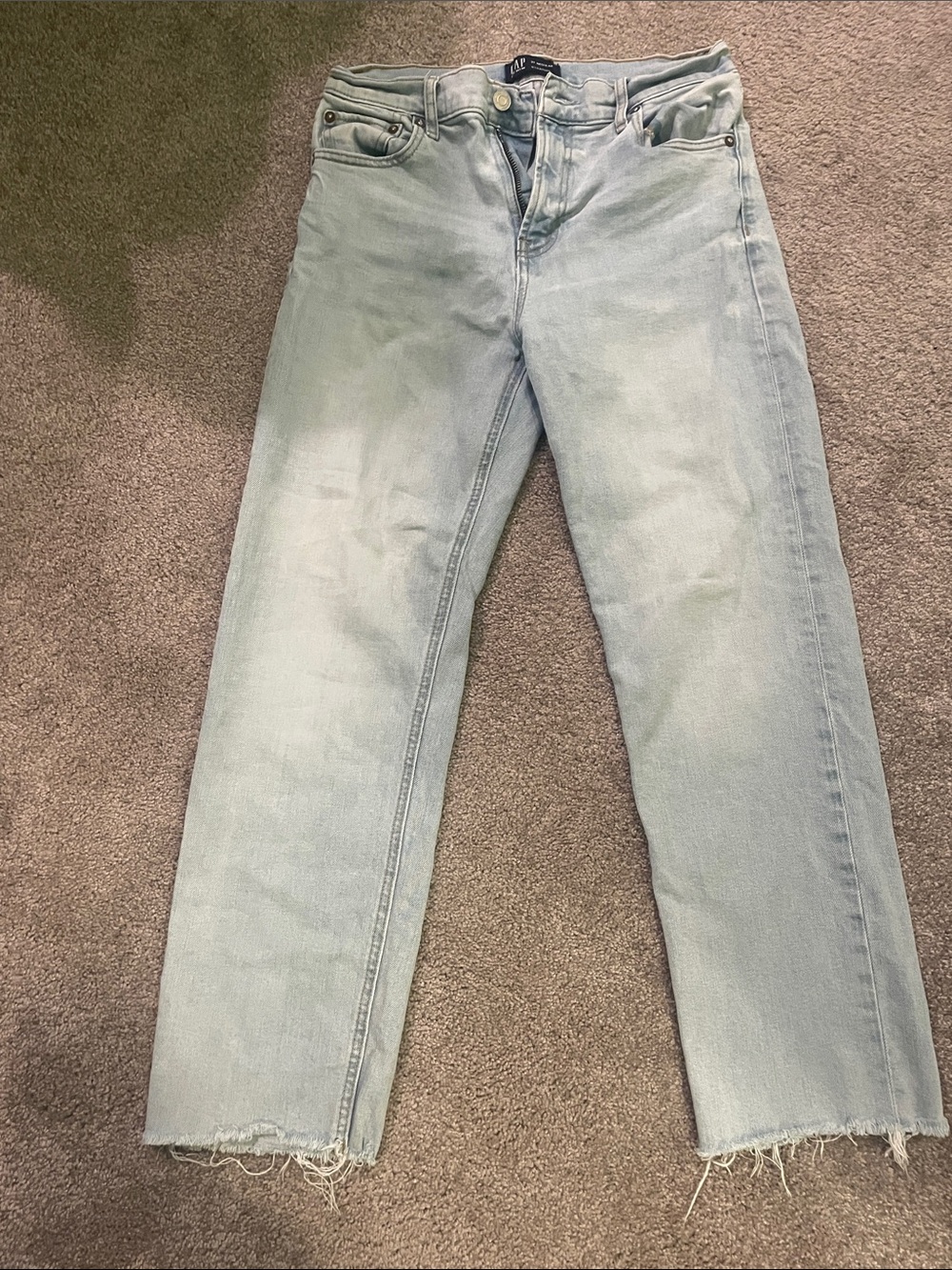 GAP Light Blue Cropped Straight Jeans